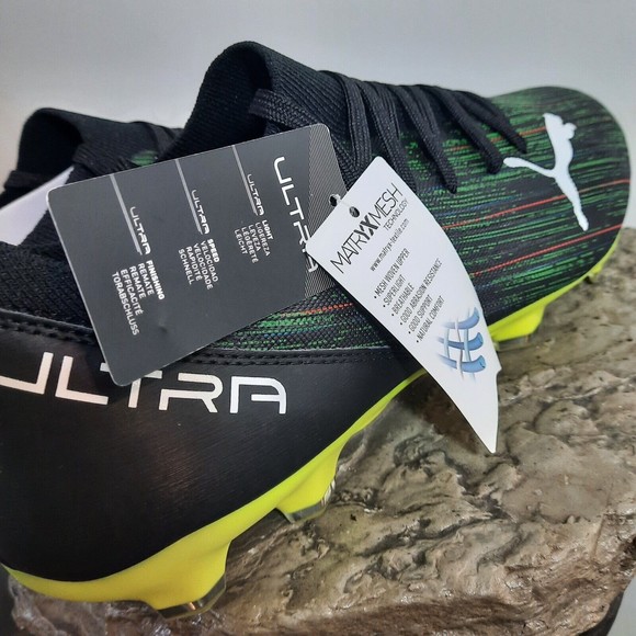 NEW PUMA Men\'s Ultra 3.2 FG/AG Soccer Cleats 106300-02 Black Green Size 11.5 main image 9